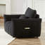 Canapé-lit en tissu 36,8 po, fauteuil moderne pour appartement, bureau, salon et chambre à coucher noir-1883172498