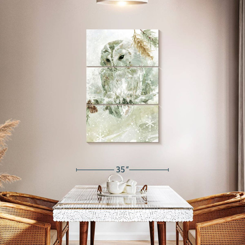 Brampt Winter Lodge Owl, 45" H x 28" W
