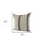 Housse de coussin à rayures beige et noire