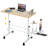 Small Standing Desk Adjustable Height, Mobile Stand Up Desks With Wheels, Portable Rolling Laptop Desks, C Side Table W/Wheels-36783960