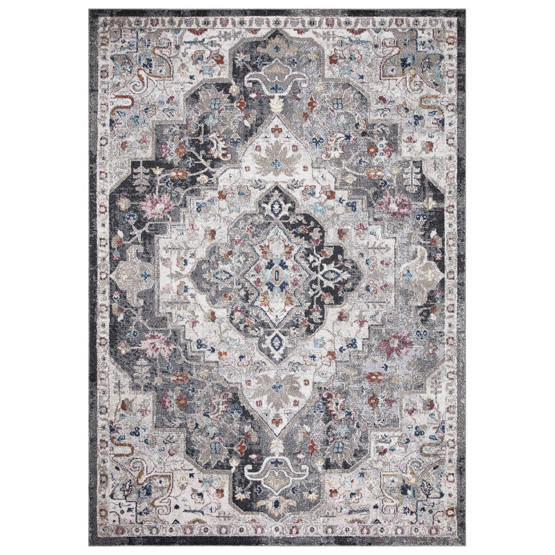 Vidari Montréal gris marocain usé / gris décoloré, Rectangle 6 pi 7 po x 9 pi 3 po
