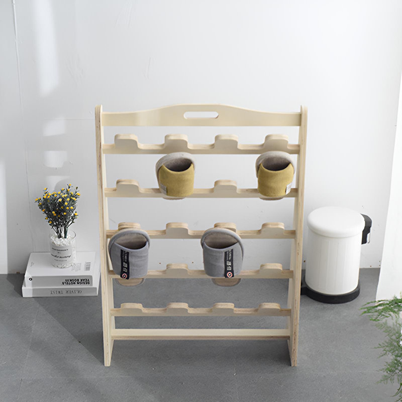 Range-chaussures minimaliste à plusieurs niveaux pour un rangement facile