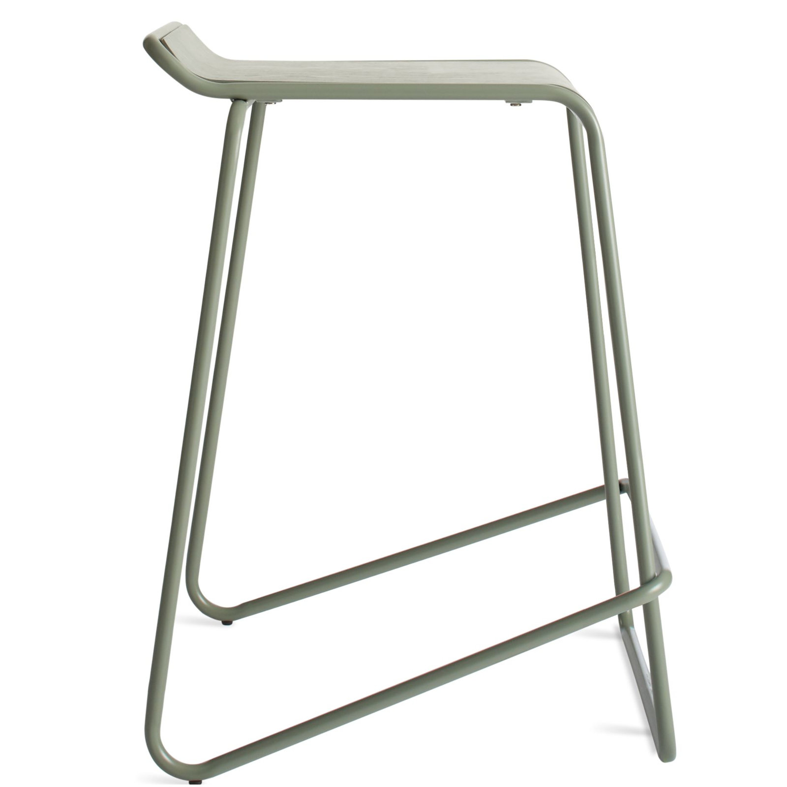 Ready Stacking Stool, Gray Green, Counter Stool (25" Seat Height)