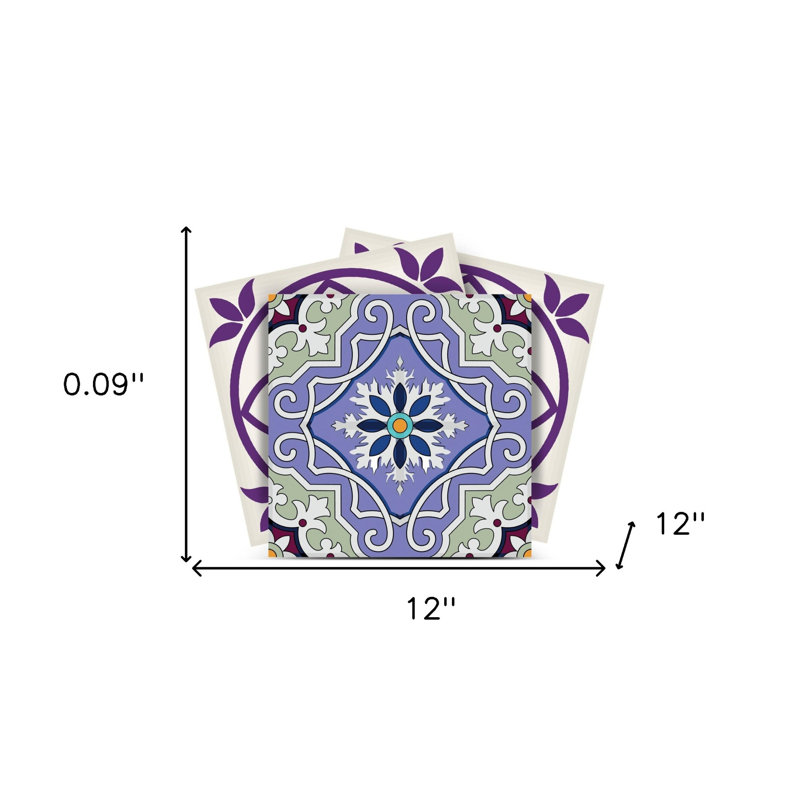 Carrelage amovible auto-adhésif 12 po x 12 po mauve et taupe