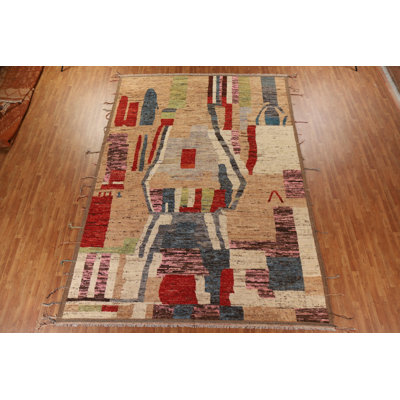 Tapis marocain en laine noué à la main 10 x 14 po