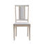 Ensemble de 2 chaises d'appoint Marta en lin et finition naturelle beige