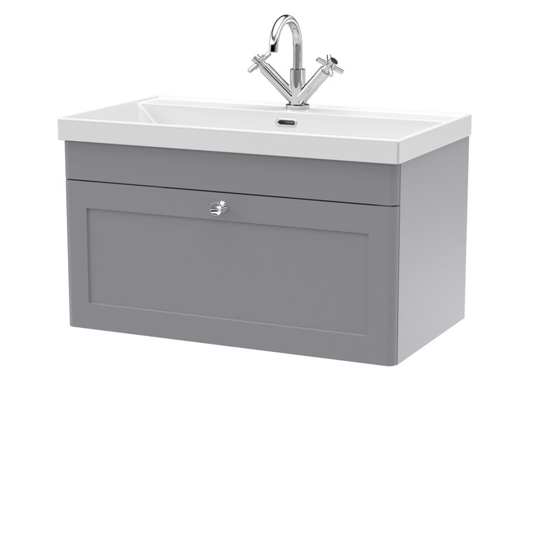 Classique Bathroom Vanity, Satin White, 81 cm W