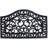 Black Scroll with Curved Top Rectangular Door Mat 29.5" x 17.75"