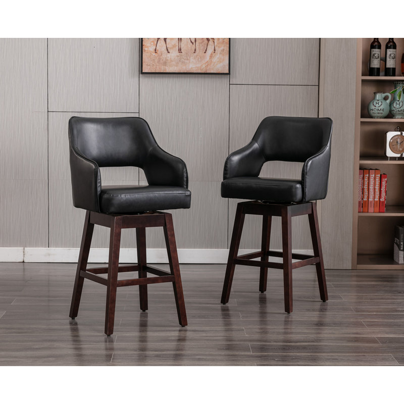 Kyalee Swivel Counter Stool, Dark Coffee, Dark Coffee