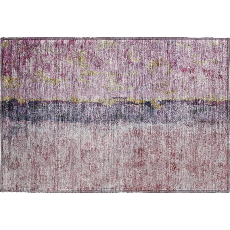 Premium Machine Washable Cerrito AMF605 Blush Rug, Rectangle 1'8" x 2'6"
