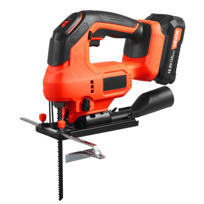 Cordless Jig Saw, 20 V Brushless Motor, 3500 SPM Blade Speed, Cordless Jigsaw with 6 pcs Blades, LED Light, 6 Variable Speed, 0- 45° Bevel Cuts, 4 Orbital Settings, for Wood and Metal Cutting