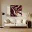 Art mural abstrait en métal rouge 81-1720148509