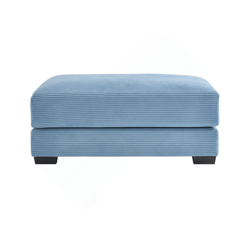 Repose-pieds d'appoint en velours côtelé, Blue