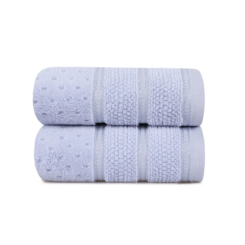 Ensemble de serviettes luxueuses en micro-coton, bleu clair, 19,7 x 35,4 pouces | 100% micro-coton, 17,6 oz / verge carrée | Lavable à la machine à 104 ° F | Doux, absorbant et à séchage rapide, parfait pour un spa à domicile et un usage quotidien