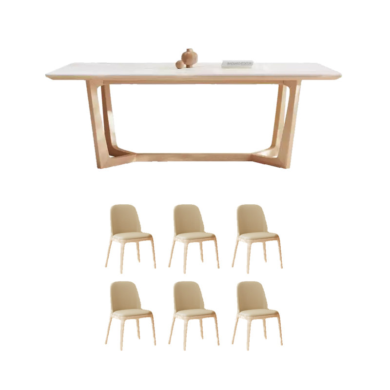 Table de salle à manger en bois de frêne ardoise, H 29,52 po x L 55,11 po x l 31,49 po