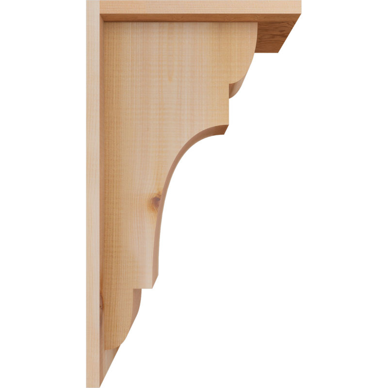 New Brighton Corbel avec plaque arrière, H 18 po x l 5,5 po x P 10 po, Cèdre rouge, Lisse