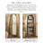 Half-circle Solid Wood Stainless Steel Full Length Mirror-1903219364