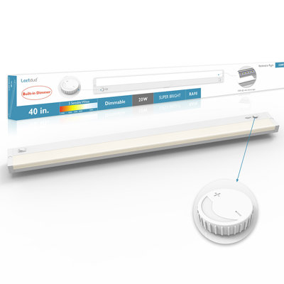 Under Cabinet Lighting Built-in Dimmer Plug in or Hardwired,Dimmable 5 Color 2700/3000K3500K4000/5000K, Linkable, ETL Listed Under Counter Lights for Kitchen