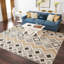 Tapis à motif géométrique à chevrons moderne brun / gris / beige Kearyn-1813276482
