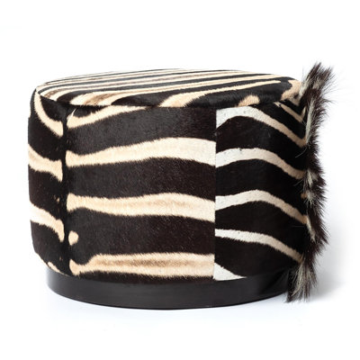 Round Hide Ottoman
