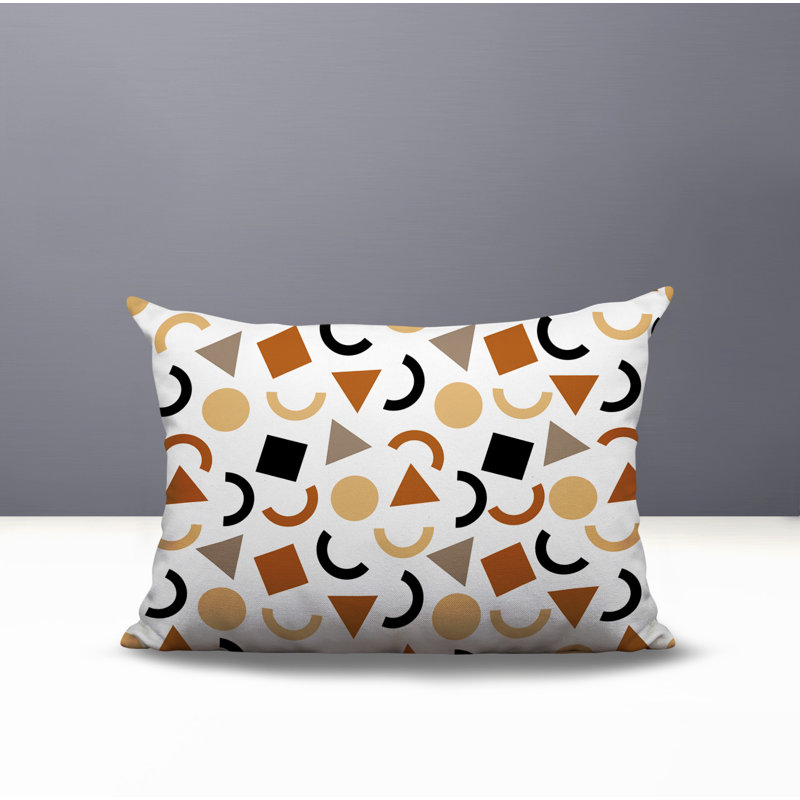 Coussin lombaire réversible intérieur / extérieur Fazzal, Rectangle H 18 po x l 25 po, Orange
