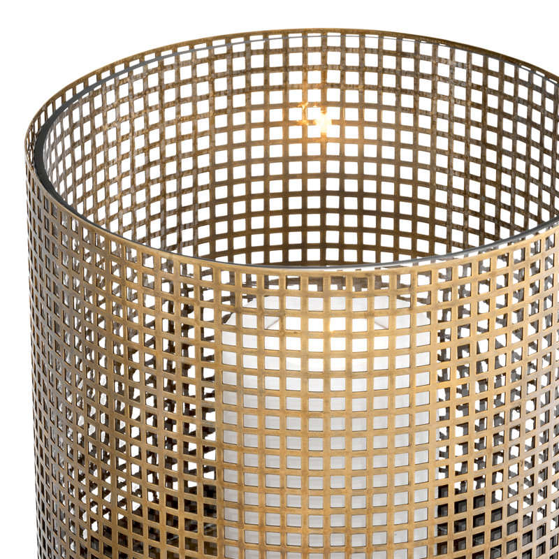 Sterling Hurricane Candle Holder, Brass, 10" H x 10" W x 10" D