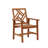Solid Wood Slatted Outdoor Dining Armchair