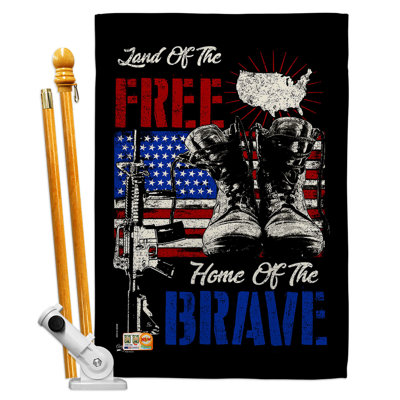 Double Sided 40 in. H x 28 in. W Polyester Flag set