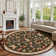 Floral Machine Washable Rug with Non-Slip Backing, Soft Thin Low Pile Non Shedding Floor Carpet, Indoor Foldable Printed Accent Mat for Living Room/Nursery/Bedroom