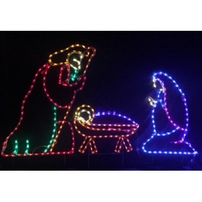 Grande crèche de Noël Jésus, Marie et Joseph