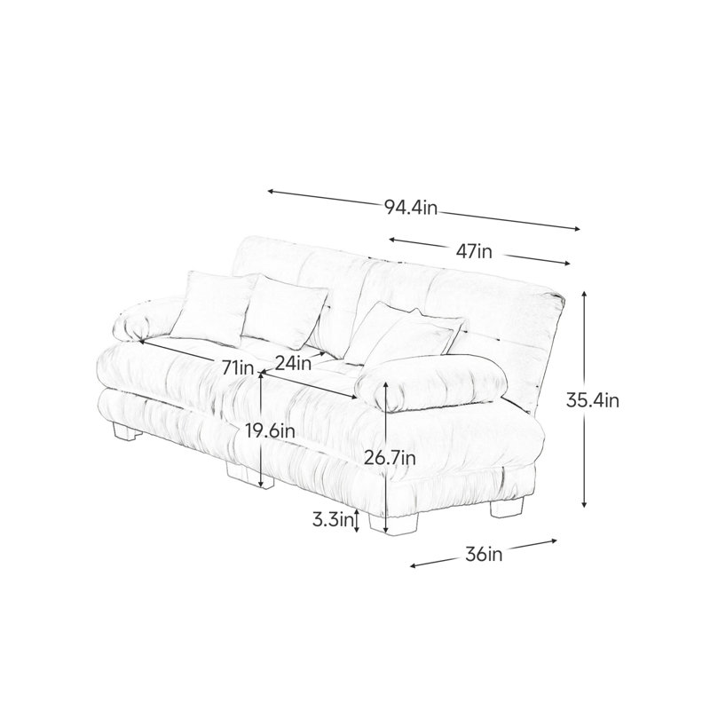 Versatile Modular Sofa for Living Room, White