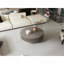 Table basse 39,37 "ronde avec rangement Table d'appoint moderne en placage de bois massif pour salon, chambre à coucher, appartement ou bureau, gris-574051132