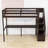 Twin Size Wooden Loft Bed With Built-In Desk And Storage-1699348006