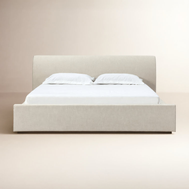 Linen Upholstered Platform Bed