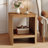 Solid Wood End Table, 2-Tier Rustic Side Table with Open Shelf, Natural Wood