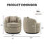 Fauteuil d'appoint pivotant Modern Boucle-793861885