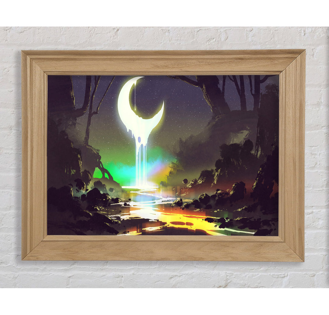 Lava Moon Melting Into The River - Einzelne Bilderrahmen Kunstdrucke