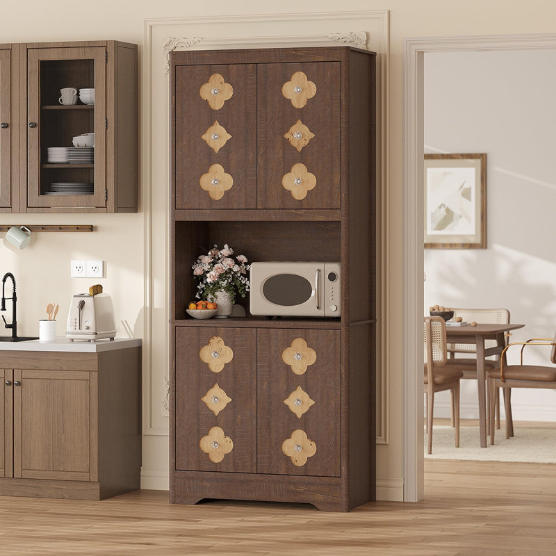 Armoire de cuisine Mid Century, Brun