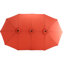 Grand parasol extérieur à double face de 14,8 pi - orange Manivelle ouverte / fermée, auvent 100%. Idéal pour la cour, la piscine, la pelouse et le jardin. 14,8 pi. Convient