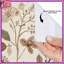 Rideaux de douche beige à motif floral extra longs-2089847629