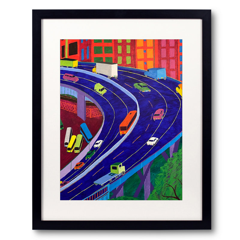 Weehawken, New Jersey Print by Sue Graef, 21.25" H x 17.25" W, White Mat