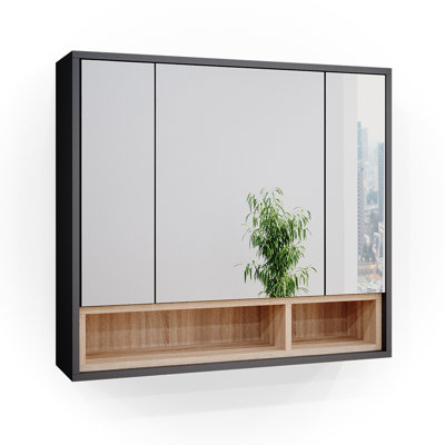 80cm x 72cm Surface Mount Mirror Cabinet