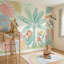 Papier peint tropical avec aquarelle pastel-1340272432-1340272430