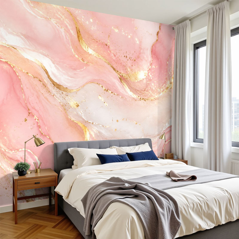 Papier peint adhésif auto-adhésif moderne pour la chambre à coucher Peel and Stick L 69 po x l 96 po