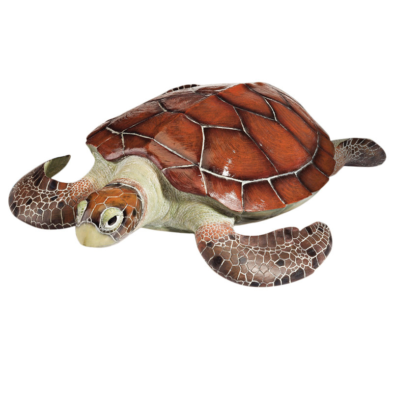 Statue plat en tortue de mer arrière
