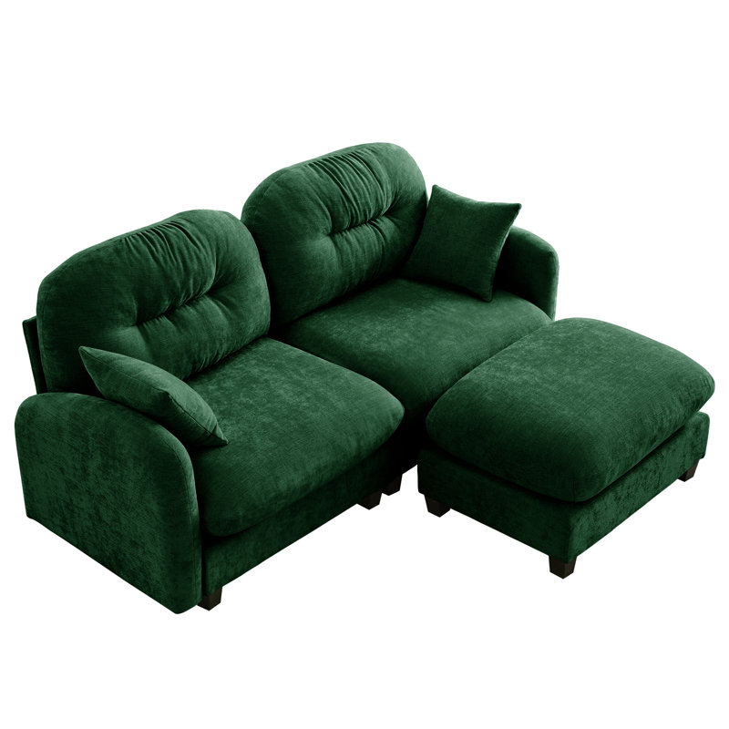Ergonomique, chenille, coussin, espaces de lecture, chambres à coucher, H 36,6 po x l 74 po x P 59,4 po, 2, Vert
