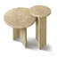 Ensemble de tables basses en marbre naturel beige Glod, petite table, table de salon, pierre naturelle, marbre véritable, marbre véritable