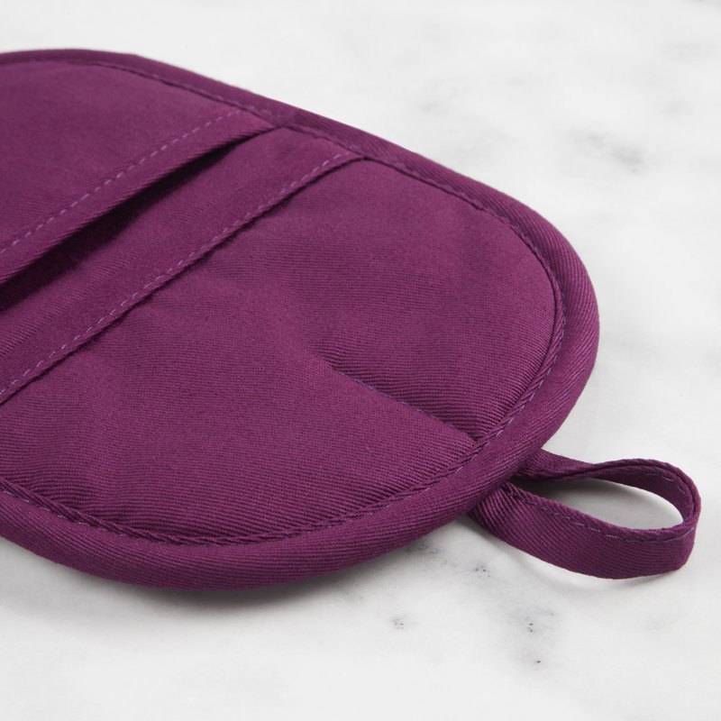Beet Silicone and Cotton Pot Holder Set