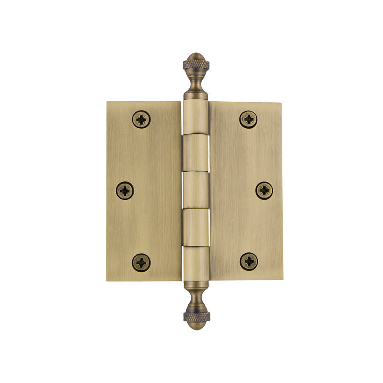 3.5" Acorn Tip Residential Hinge with Square Corners