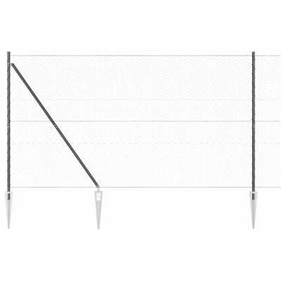 Vidaxl Fence With Posts PVC-Coated Steel